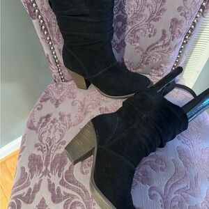 Aldo Black Suede Ankle Boots